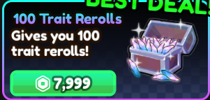 100 Trait Rerolls